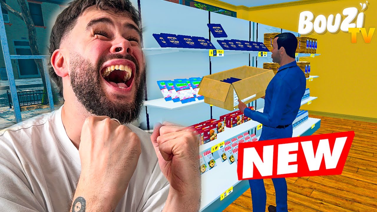 JE TESTE LA MISE À JOUR AVEC UN EMPLOYE QUI MET EN RAYON ! (Supermarket Simulator