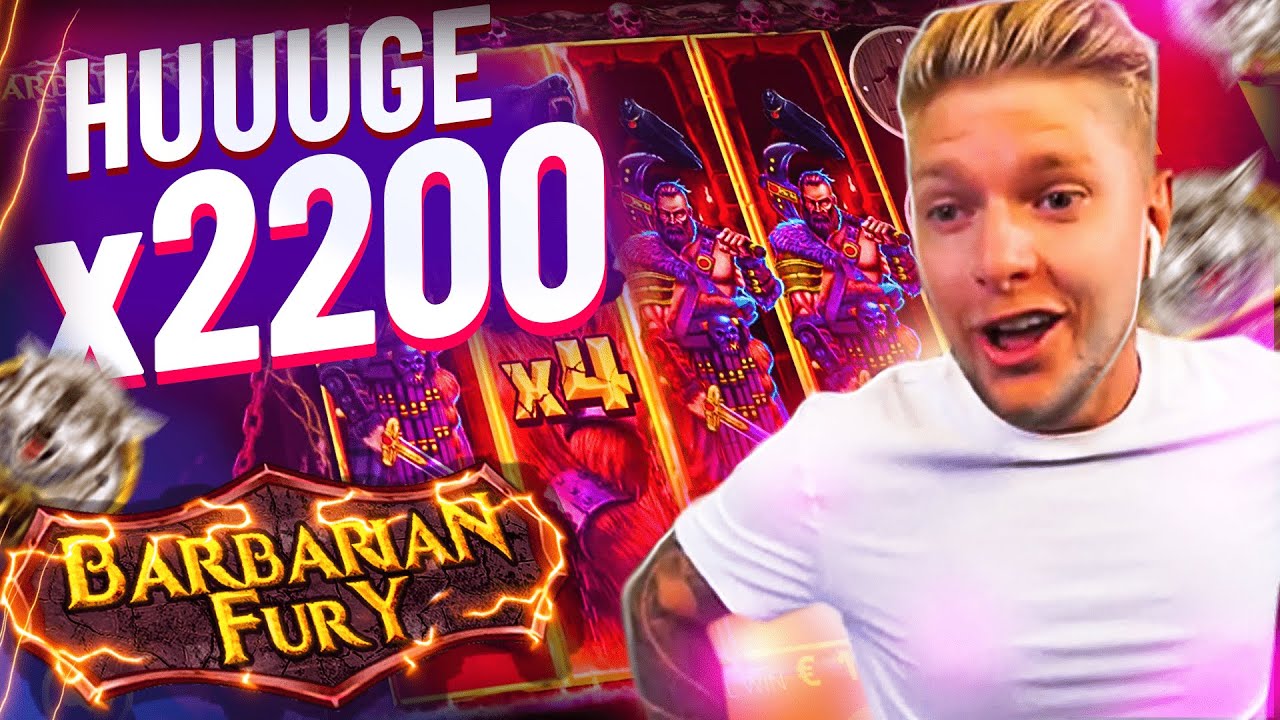 Streamer Huge win x2200 on BARBARIAN FURY slot - TOP 5 Mega wins of the week