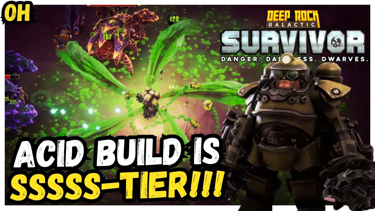 Acid Build Is SSSS-Tier!! Deep Rock Galactic Survivor!