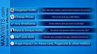 Maxvisits.com : buy cheap traffic to boost your website visitors!
