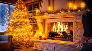 Cozy Fireplace Sleep Music 🎅🎶 Christmas Music That Will Make You Fall Asleep 😴 "Peaceful Evening"