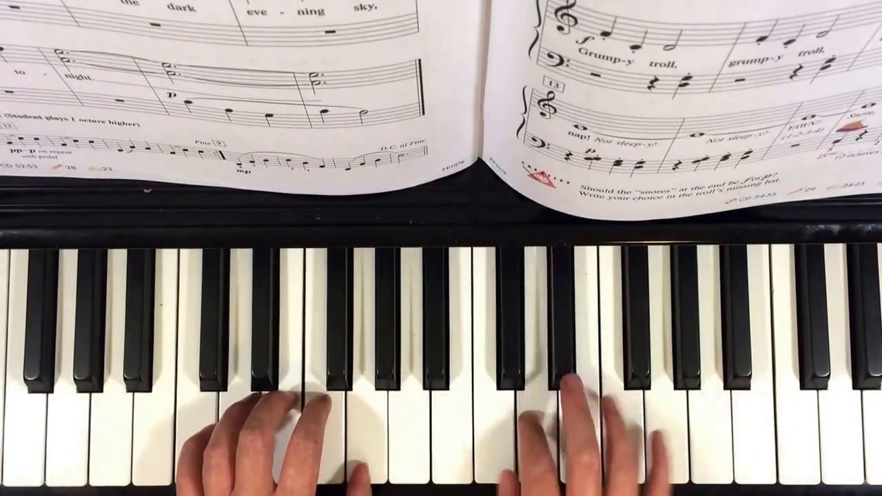 Grumpy Old Troll Piano Adventures lesson book 1 faber tutorial