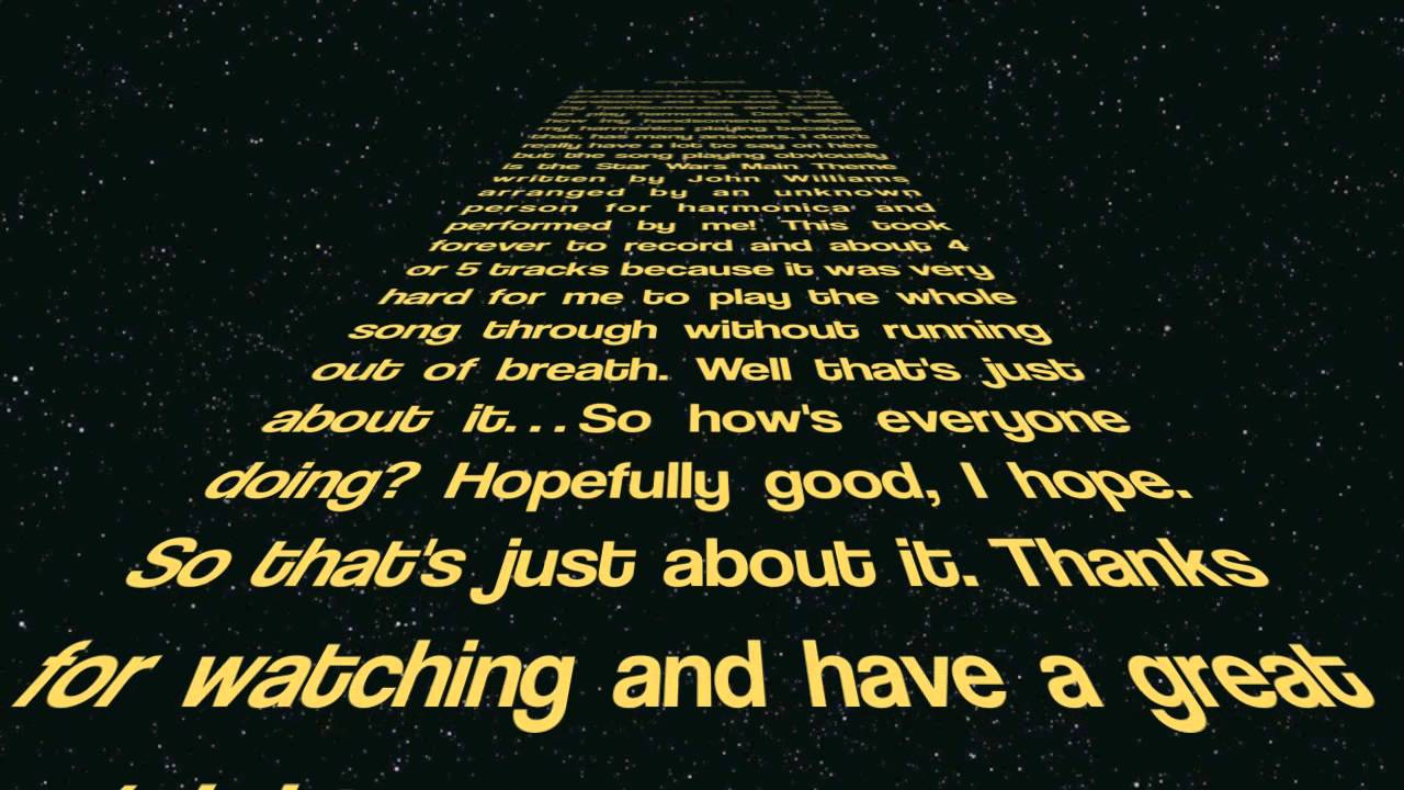 Star Wars Theme Harmonica YouTube