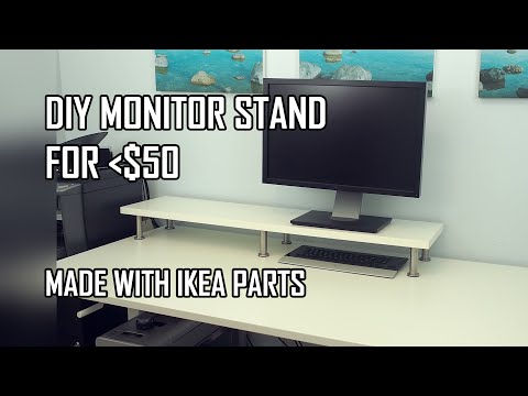 Uitgelezene DIY Monitor Stand - IKEA Computer Desk Hack (with Ekby Jarpen QD-31