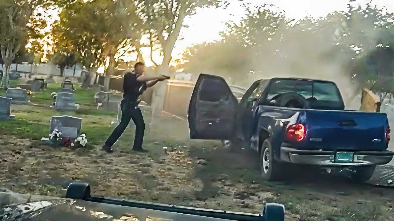 Extreme Police Chase Ends in Chaos at Cemetery