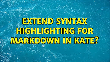 Extend syntax highlighting for Markdown in Kate?