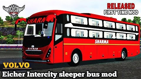 Download VOLVO EICHER INTERCITY SLEEPER BUS MOD FOR BUS SIMULATOR INDONESIA V3.7.1  #bussidmods