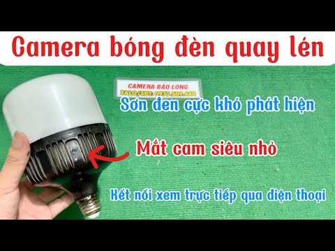 Camera bóng đèn ( sơn đen ) nguỵ trang không thể phát hiện , camera quay lén kết nối xem từ xa
