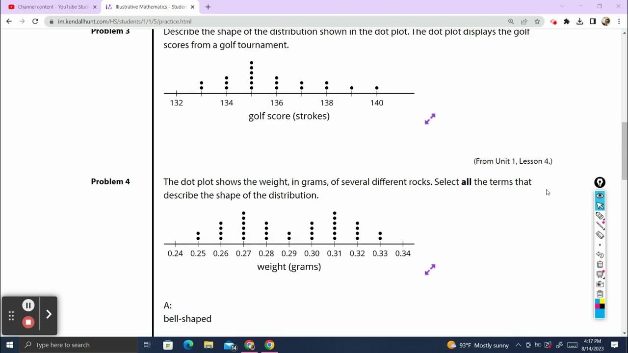Illustrative Mathematics Algebra 1 Unit 1 Lesson 5 EXPLAINED - YouTube