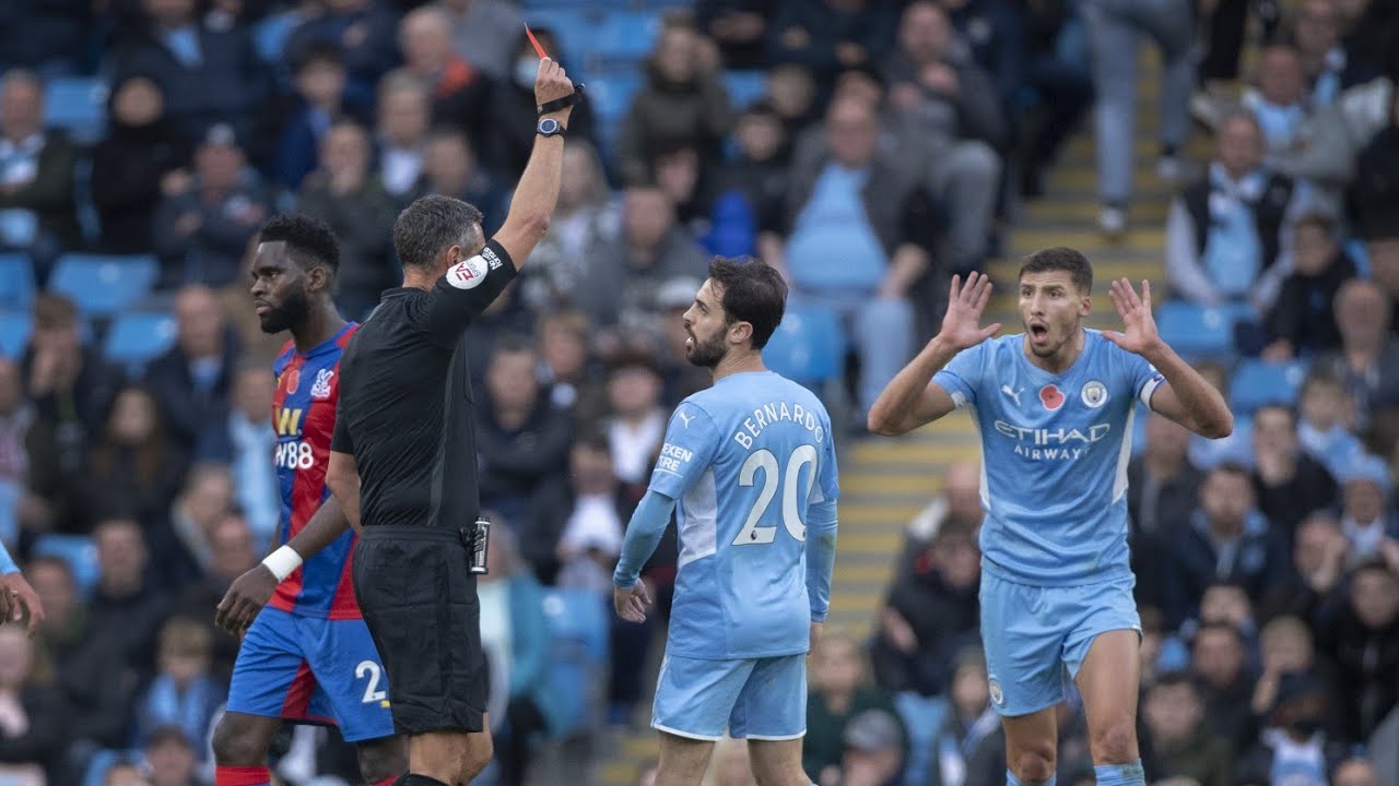 Aymeric Laporte red card Man City vs Crystal Palace Laporte red