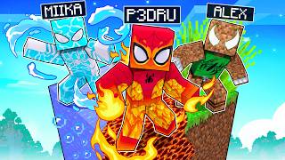 HOMEM ARANHA ELEMENTAIS vs 1 CHUNK no Minecraft