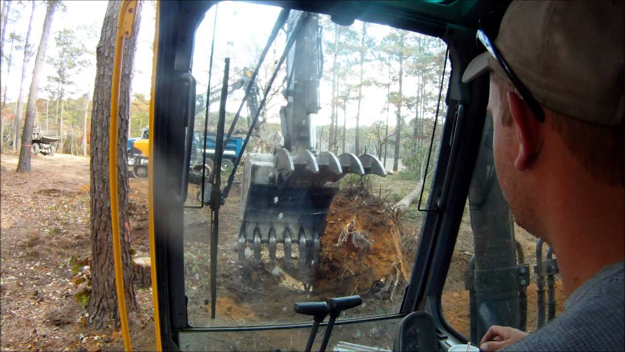 Excavator Clearing Land YouTube