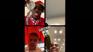 Granit Xhaka live on Instagram with Jeremie and with Players Leverkusen Big Team Champion Of Germany