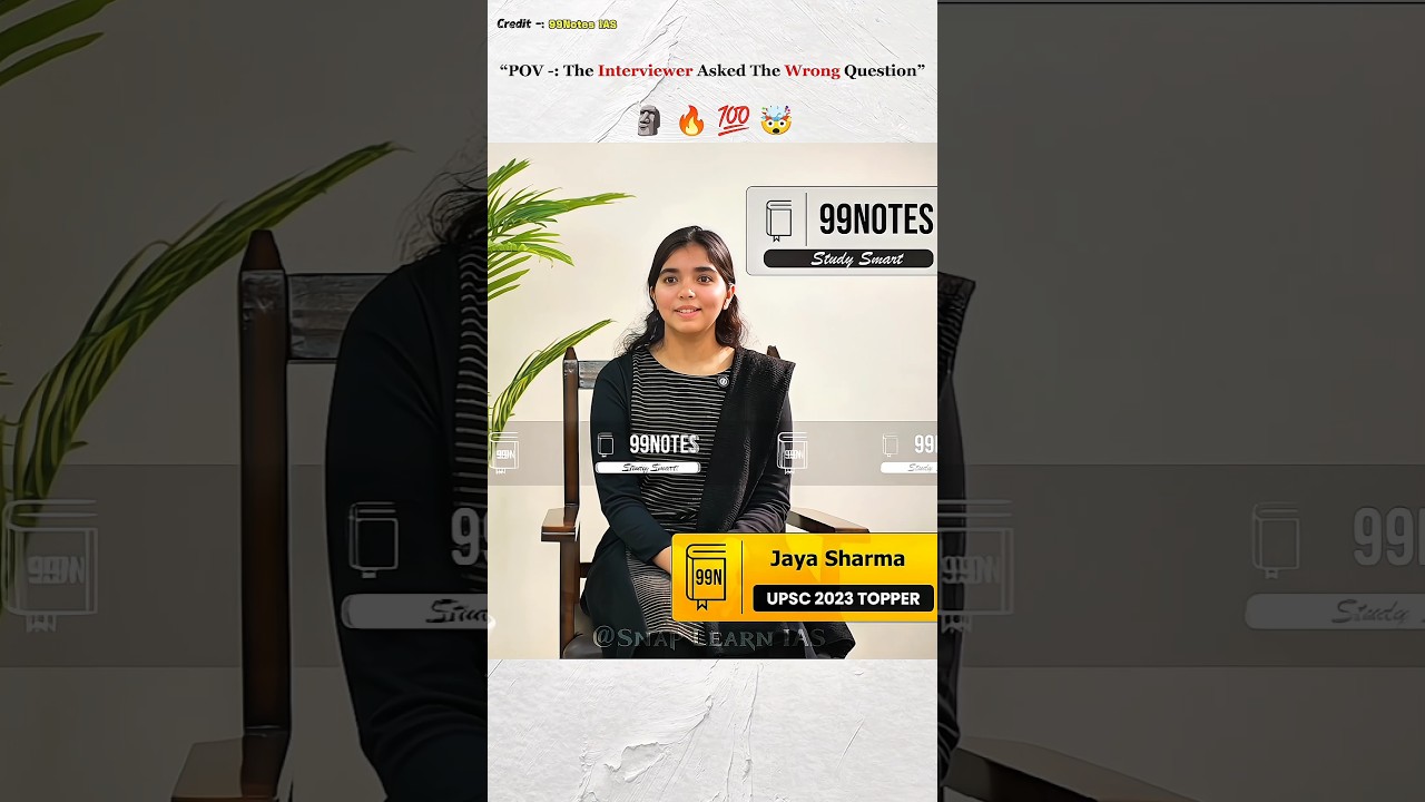 UPSC TOPPER 💥 | Jaya Sharma IAS Interview | 