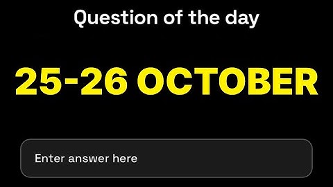 Dropee Question of the day 25 October | Dropee Question of the day Today | #dropee |