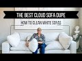 THE BEST RESTORATION HARDWARE CLOUD SOFA DUPE // HOW TO CLEAN WHITE SOFAS