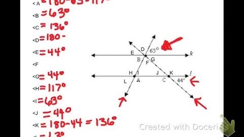 Angle Relationships and Parallel Lines