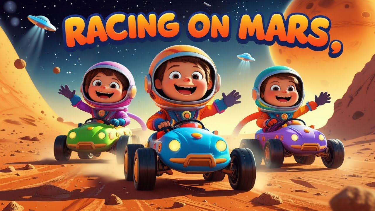 Racing on Mars! | Kids Space Adventure Song | Fun Learning & Adventure | children rhymes