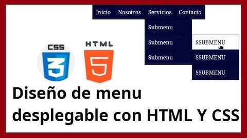 Diseño de menú desplegable html5 y css3
