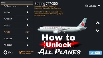 How To Unlock All Planes In Infinite Flight Simulator | Infinite Flight Simulator Mod Apk