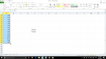 Excel 2010 របៀបអូសថ្ងៃខែដោយស្វ័យប្រវត្តិជាភាសាខ្មែរ