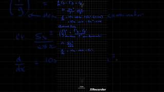 Calculus Derivatives Quotient Rule #shortvideo #shorts #short #easy #shortsvideo #maths #calculus