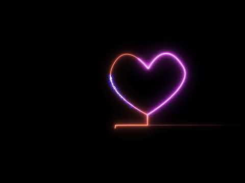 قلب رائع للتصميم خلفية اسود متحرك ملون دقة عالية مجانا