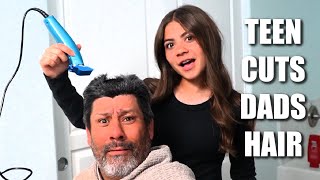 WHAT HAPPENED WHEN TEEN DAUGHTER CUTS DADS HAIR FOR THE FIRST TIME? | Instant Regret?
