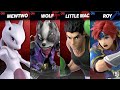 Super Smash Bros. Ultimate - Mewtwo, wolf and Little Mac vs Roy