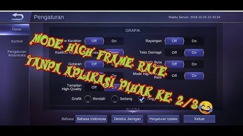 MODE HIGH FRAME RATE UNTUK UPDATE KIMMY (baca diskripsi)