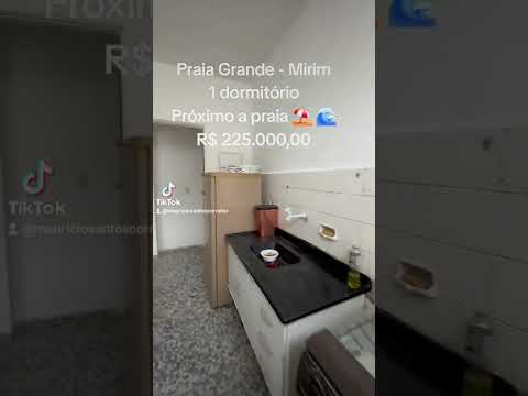 Vídeo do imóvel — Apartamento em Praia Grande, bairro Nova Mirim, 1 dormitório e demais dependências, residencial com portaria 24 horas, excelente localização, 200 metros da praia!