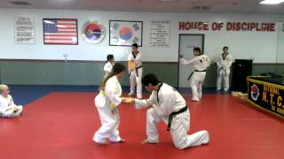 Board Breaking with Knife Hand Strike Taekwondo