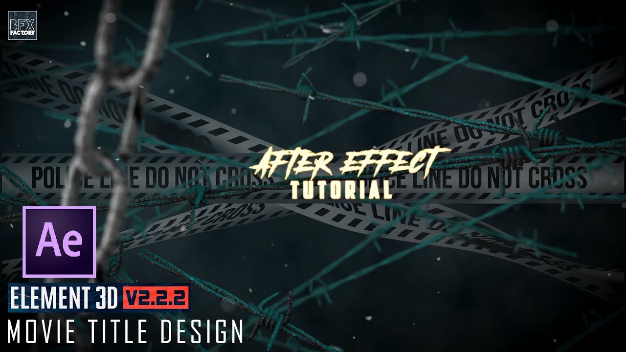 Police Raid Film title Design in Element 3d - After Effect Tutorial ...