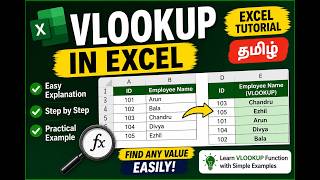 How to Use VLOOKUP in Excel Excel Tutorial in Tamil Beginners Guide
