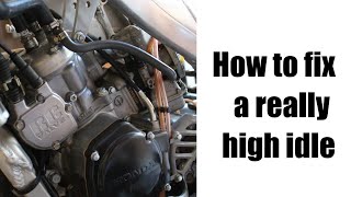How To Diagnose And Fix A High Idle On Dirtbike!