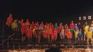 2nd, 3rd, and 4th graders singing Roar by Katie Perry.