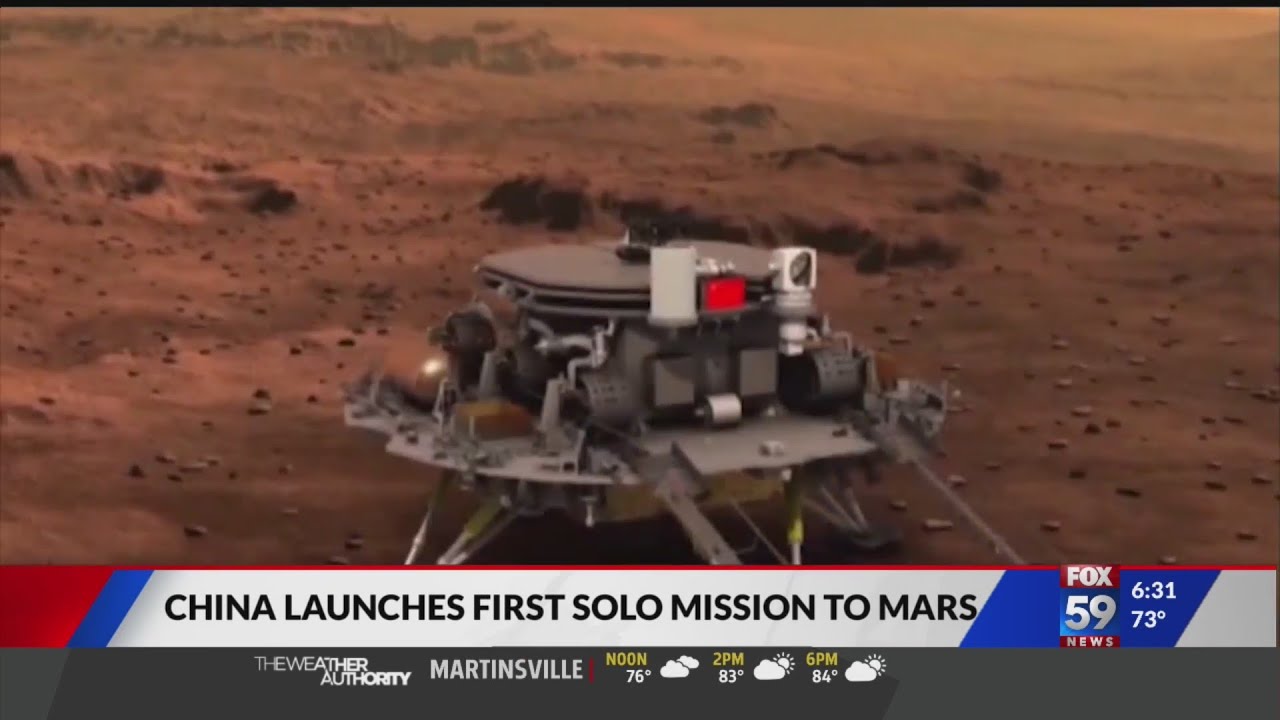 China launches first solo mission to Mars - YouTube