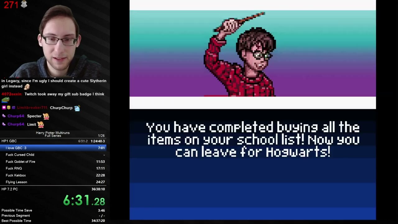 Harry Potter 1-2 (GBC) Any% Duofecta Speedrun in 