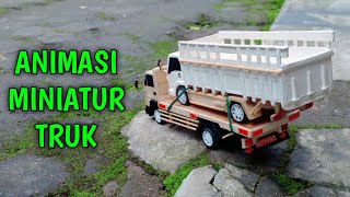 Animasi truk perkasa muatan truk isuzu nmr 71