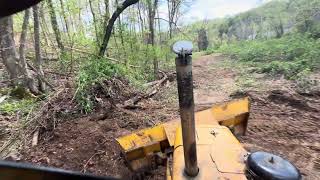Field land clearing on an old gown up field