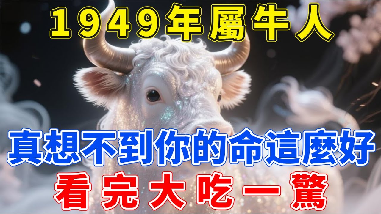 1949年屬牛人，己丑年出生，你的命這麼好，真想不到！看完你會大吃一驚！【生肖梵音】