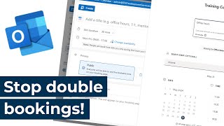 Microsoft Outlook - Stop double bookings with bookable time slots