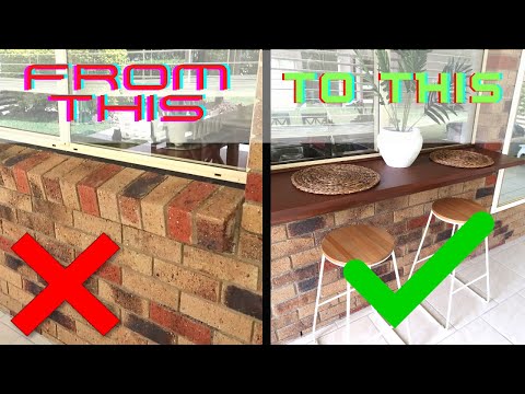 DIY Cafe Style Breakfast Bar ~ Aussie Windowsill Transformation ~ DIY Outdoor Serving Bench