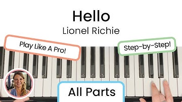 How to play Hello - Lionel Richie | EASY Piano Tutorial!!