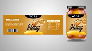 How to Create a Simple Honey Label Design in Photoshop screenshot 1