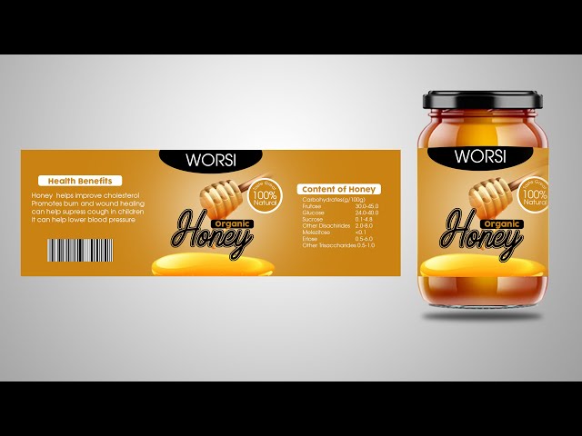 How to Create a Simple Honey Label Design in Photoshop class=