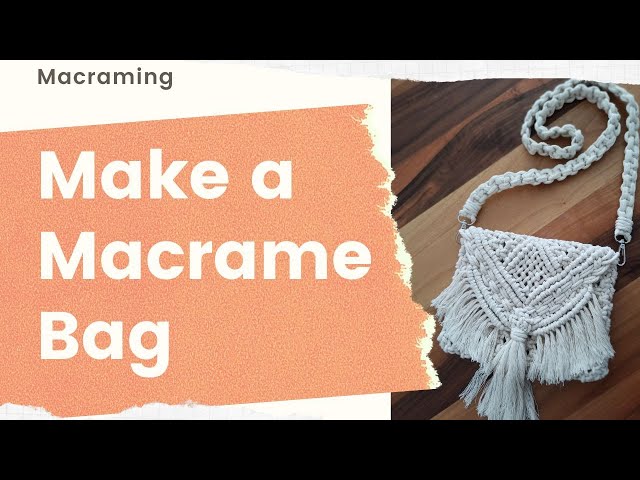 DIY Macrame Bag KIT Make Your Own Shoulder or Crossbody Purse