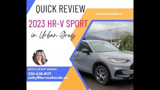A look at the allnew 2023 Honda HRV Sport in Urban Grey