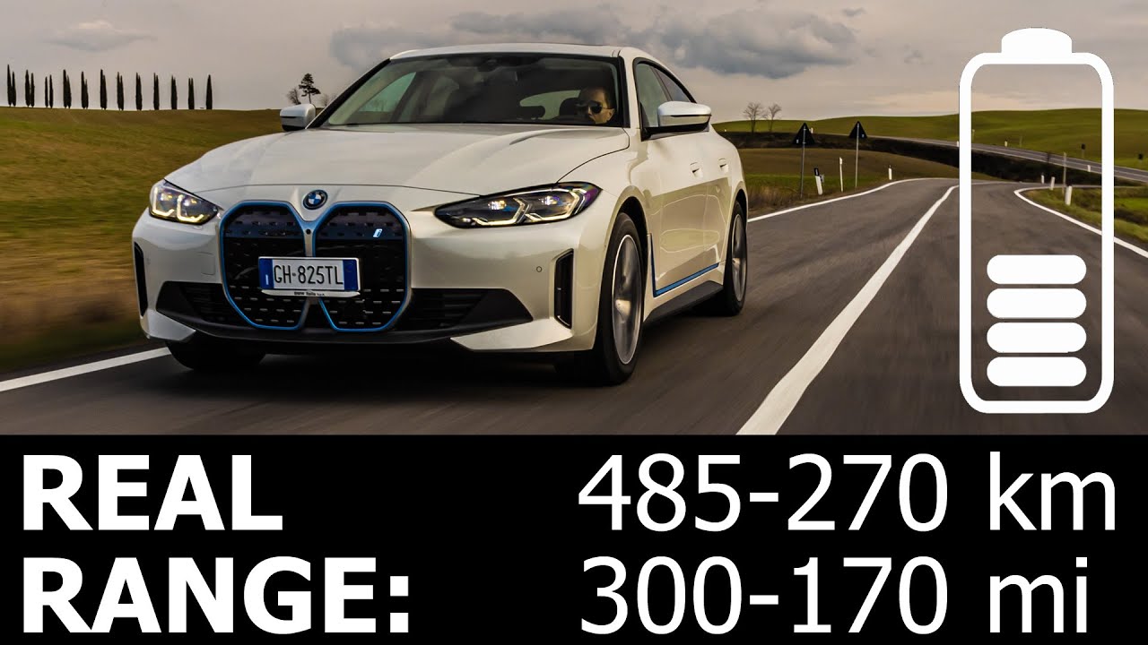 BMW i4 eDrive35 highway real range energy power consumption economy ...