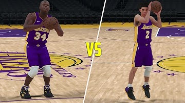 Can Lonzo Ball Hit A Full Court Shot Before Shaq Hits A Three Pointer? NBA 2K18 Challenge!